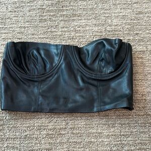 Leather crop top